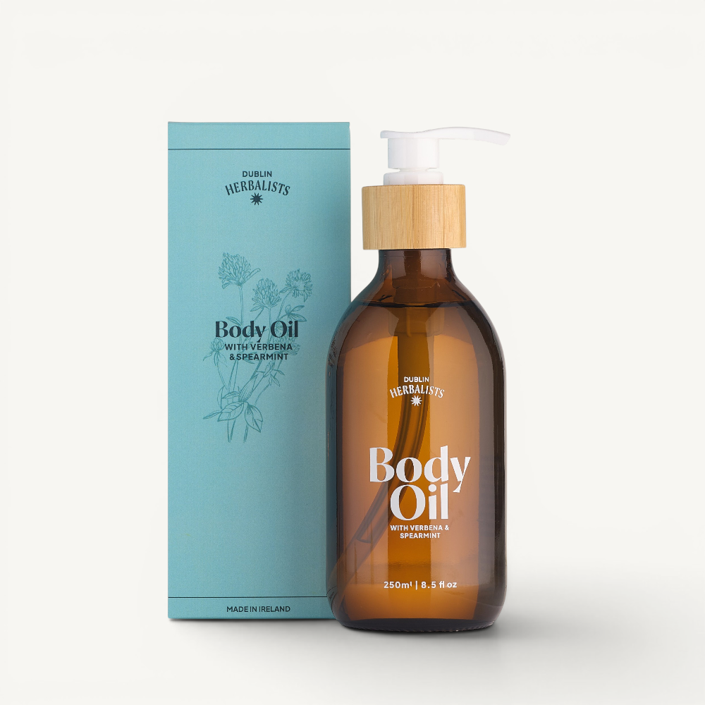 Natural Body Oil with Verbena & Spearmint – Irish Botanical Body Oil