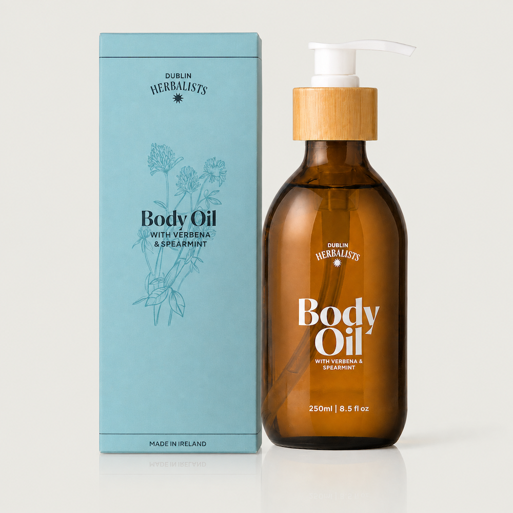Natural Body Oil with Verbena & Spearmint – Irish Botanical Body Oil