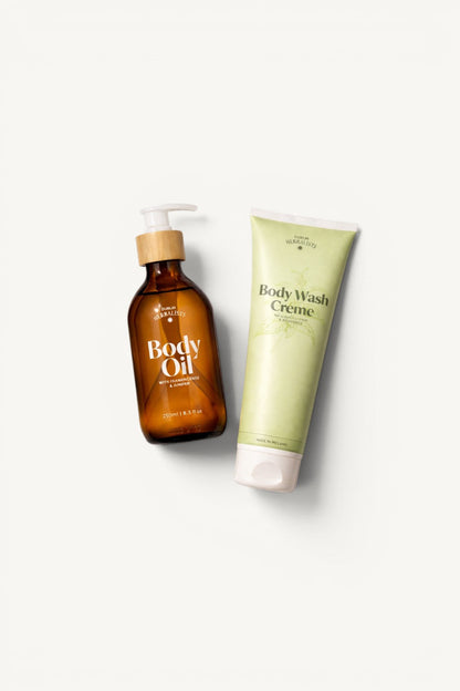 Evening Ritual Body Set – Natural Body Wash & Body Oil Gift Set by Dublin Herbalists Ireland (Save €6)