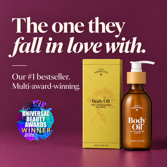 Natural Body Oil with Frankincense & Juniper Berry – Award-Winning Irish Body Oil