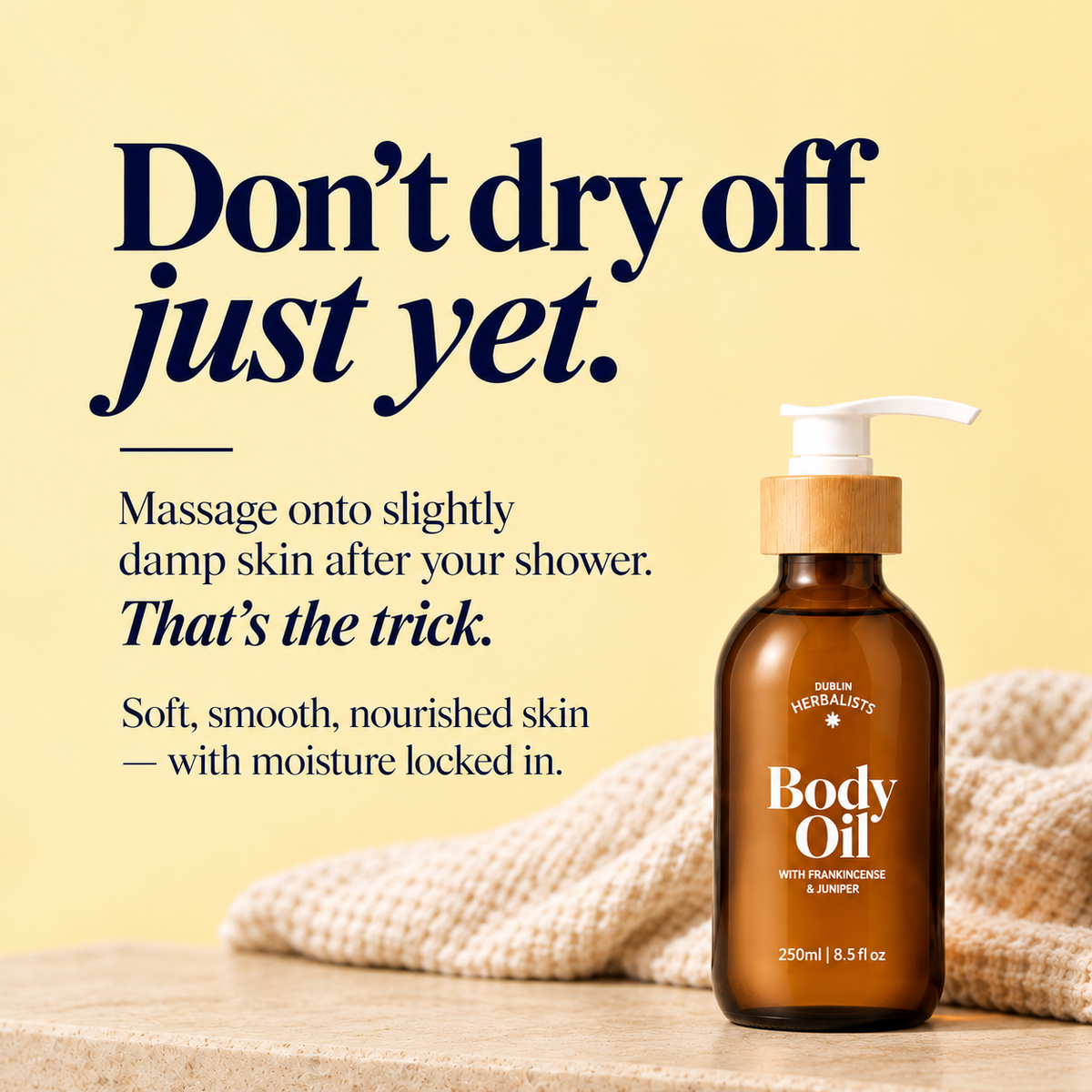Natural Body Oil with Frankincense & Juniper Berry