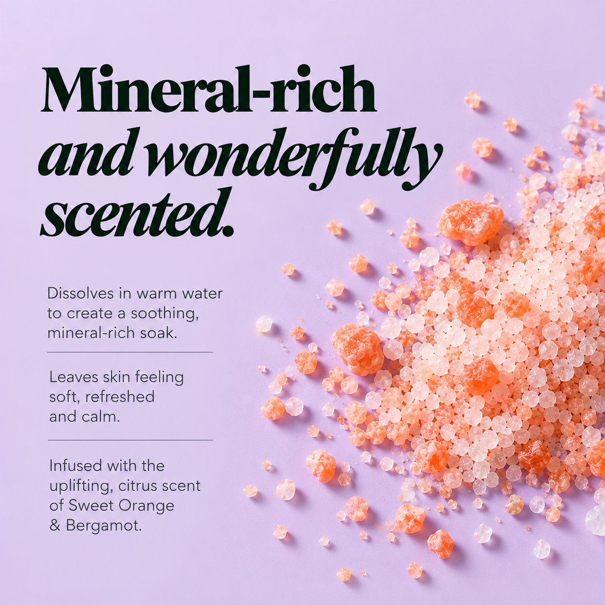 Bath Salts with Sweet Orange & Bergamot