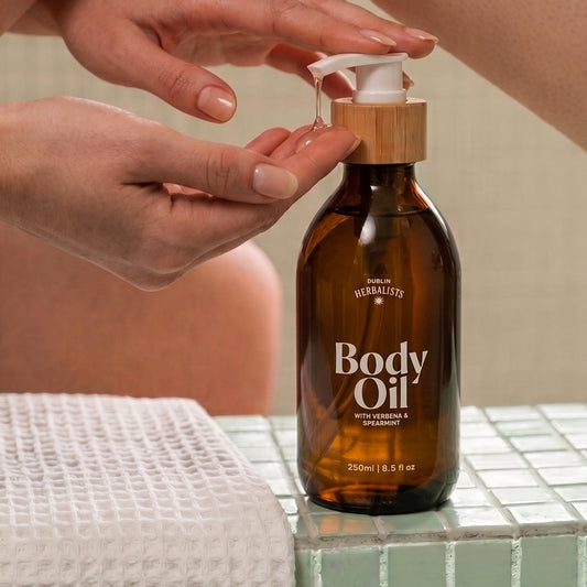 Natural Body Oil with Verbena & Spearmint – Irish Botanical Body Oil