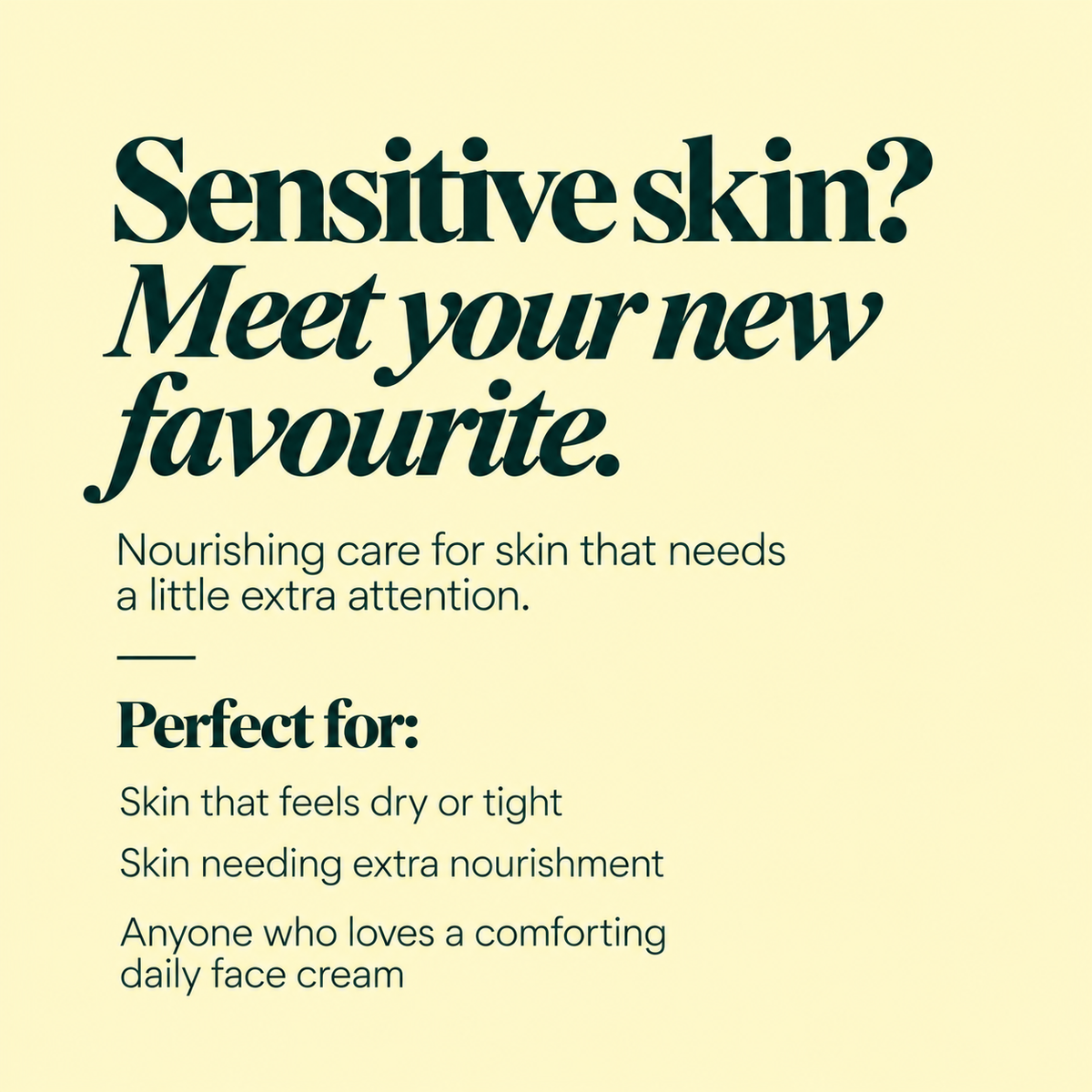 Crema facial revitalizante para pieles sensibles y mixtas