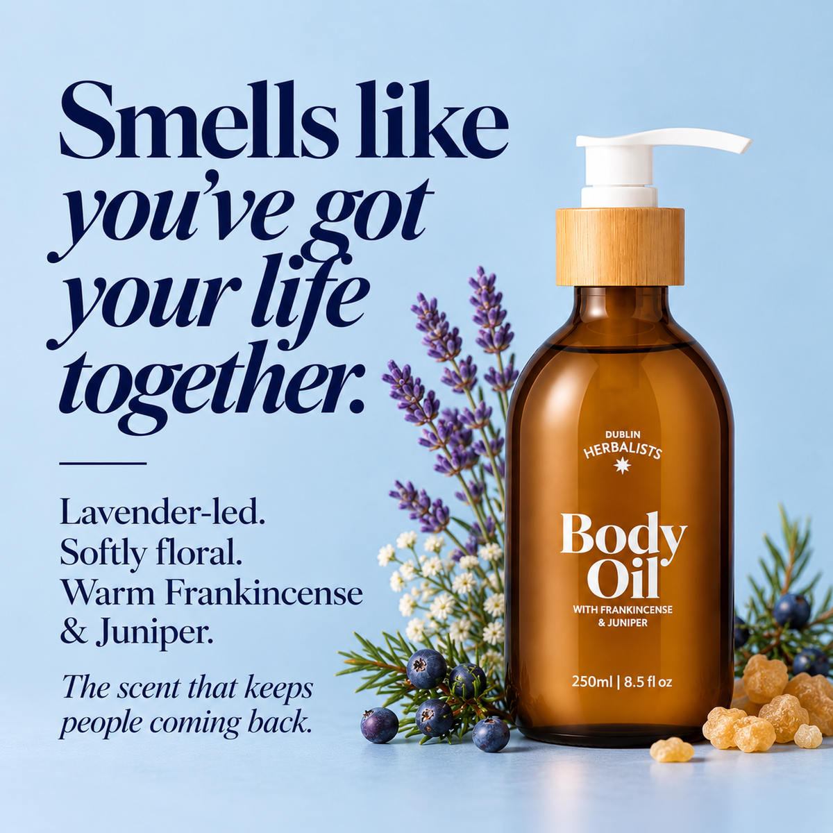 Aceite Corporal con Incienso y Enebro
