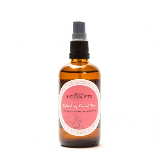 Refreshing face toner with rosewater and witch hazel